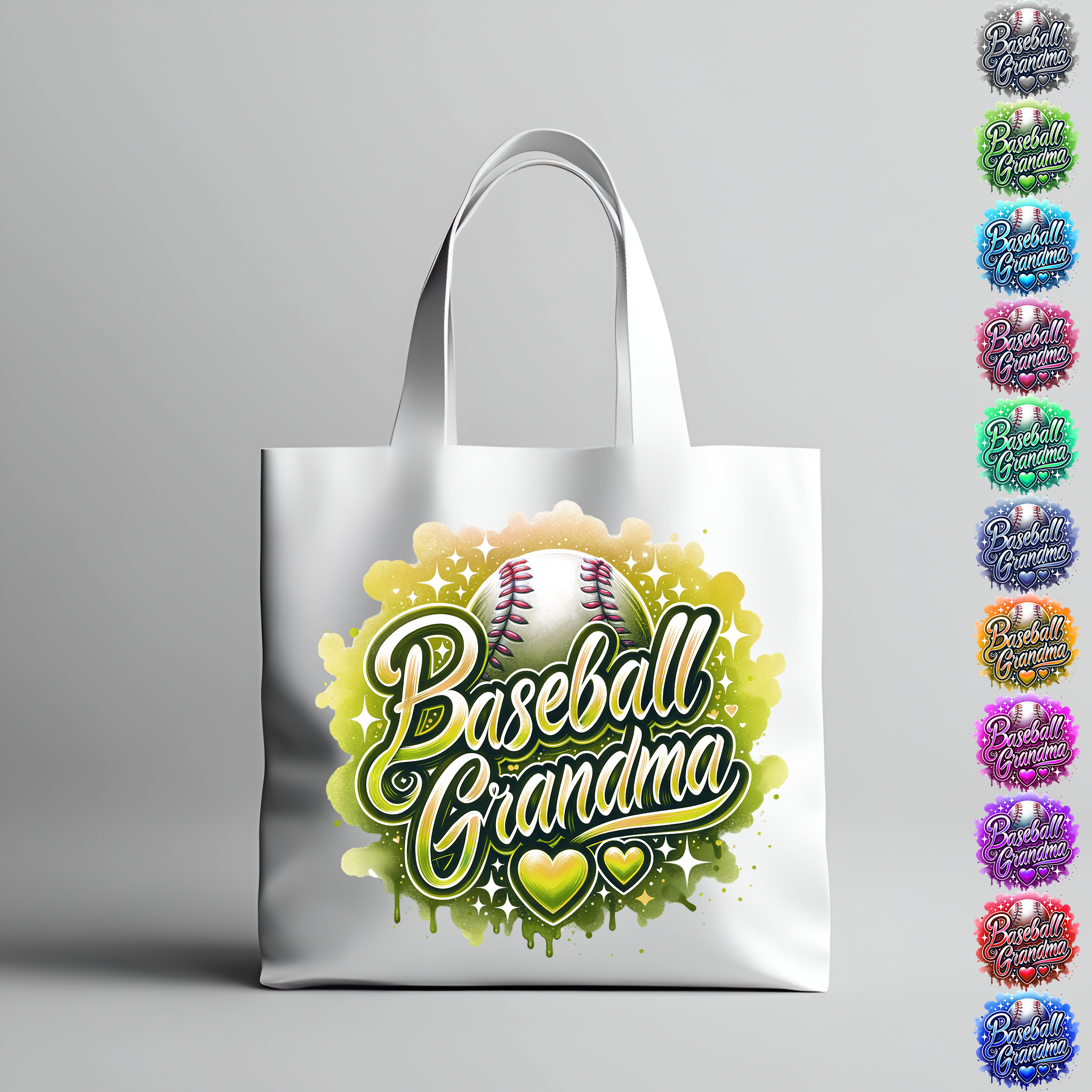 Baseball Grandma Tote Bag Mockup