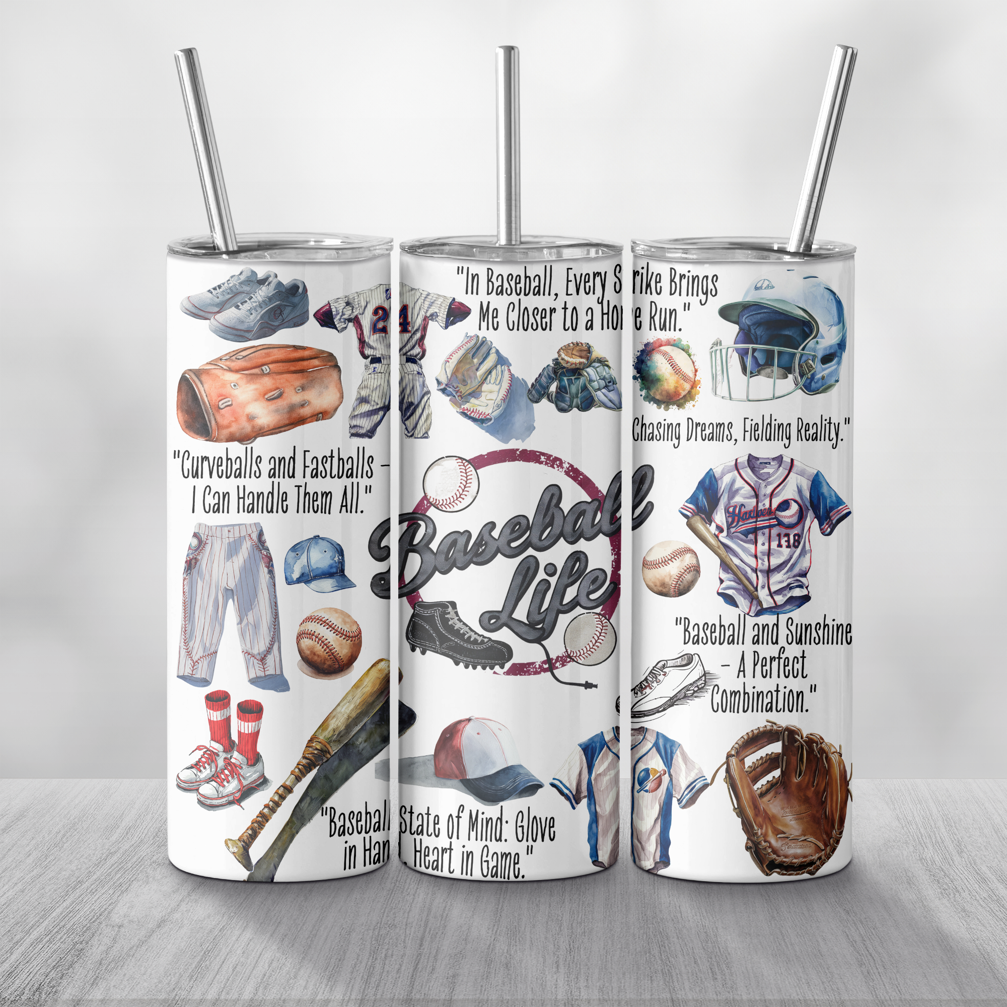 Baseball Life Tumbler Mockup