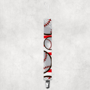 Baseball Pattern Pacifier Clip Mockup