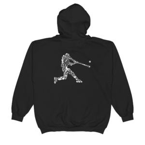 Baseball Player Silhouette Collage Zip-up Hoodie Mockup