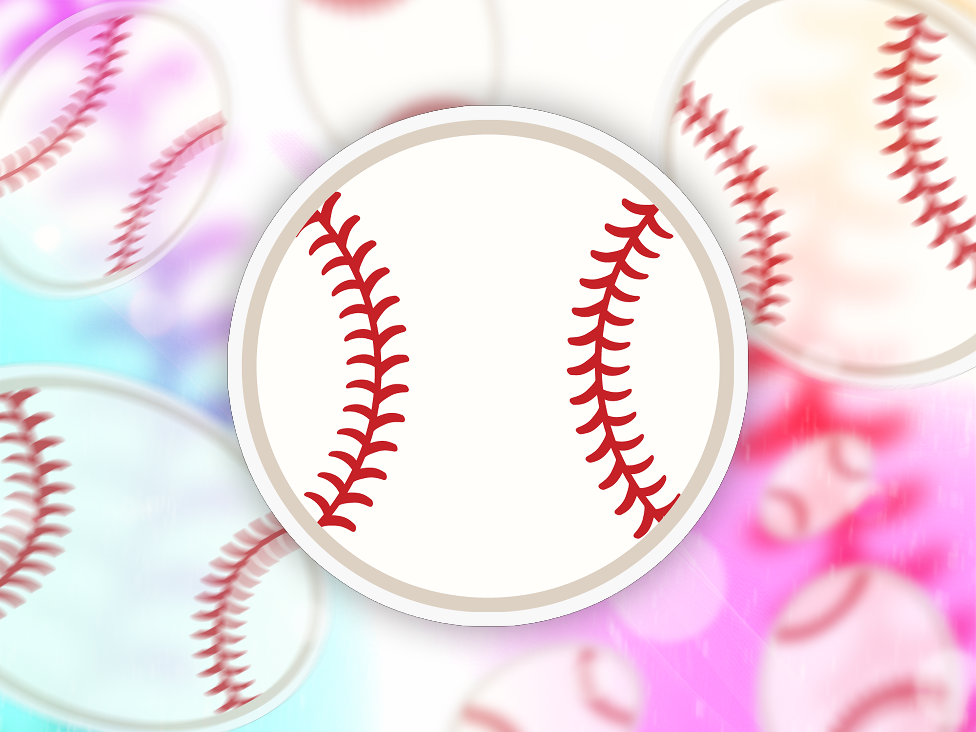 Baseball Sticker Mockup