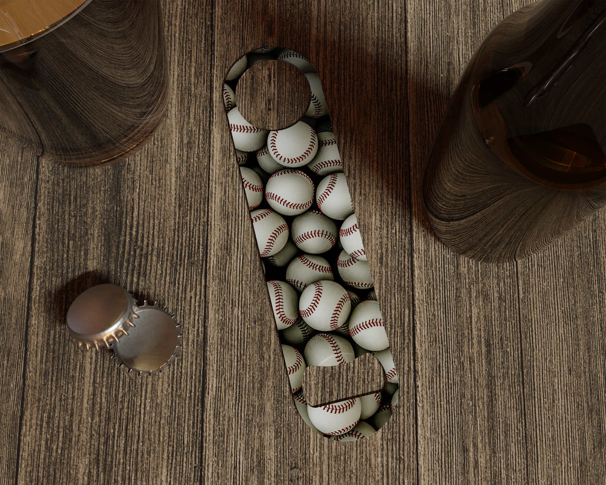Baseballs Bottle Opener Mockup