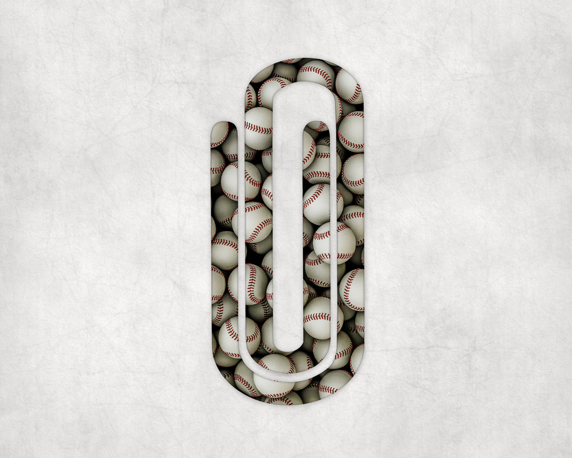 Baseballs Jumbo Paperclip Mockup