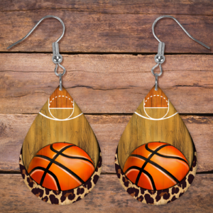 Basketball Court Earrings Mockup