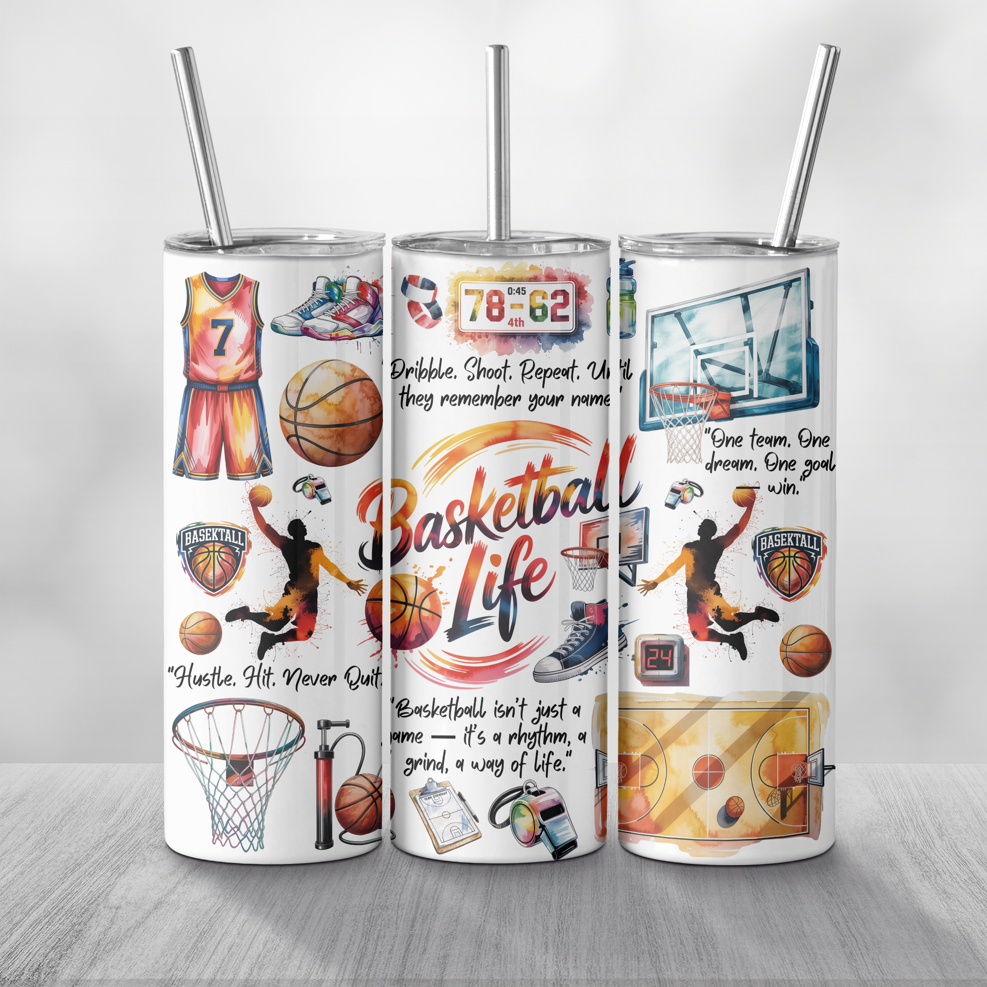 Basketball Life Tumbler Mockup