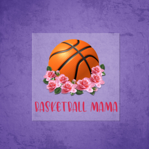 Floral Basketball Mom Heat Transfer Mockup