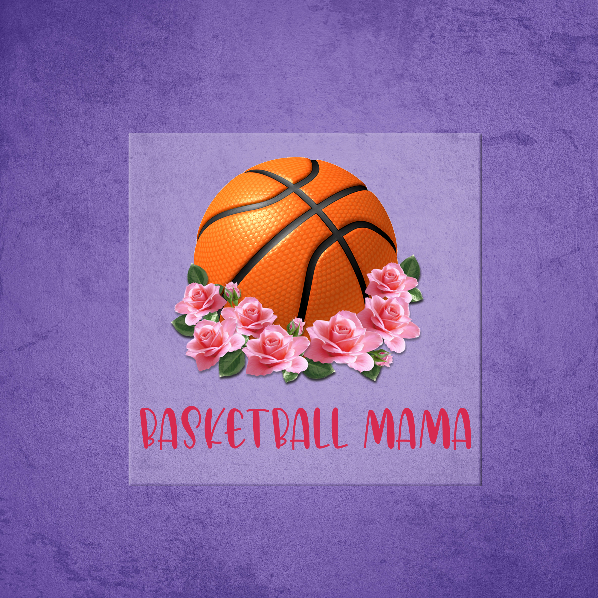 Floral Basketball Mom Heat Transfer Mockup