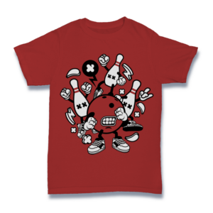 Cartoon Bowling Ball Character Shirt Mockup