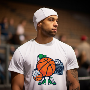 Cartoon Basketball Character Shirt Mockup