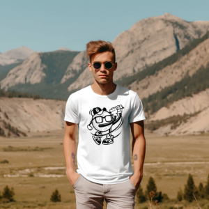 Cartoon Golf Ball Character Shirt Mockup