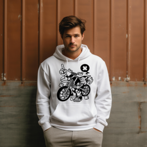 Cartoon Motorbike Character Shirt Mockup