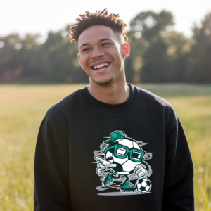 Cartoon Soccer Ball Character Shirt Mockup