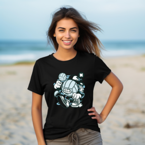 Cartoon Volleyball Character Shirt Mockup