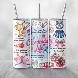 Cheerleading Life Tumbler Mockup