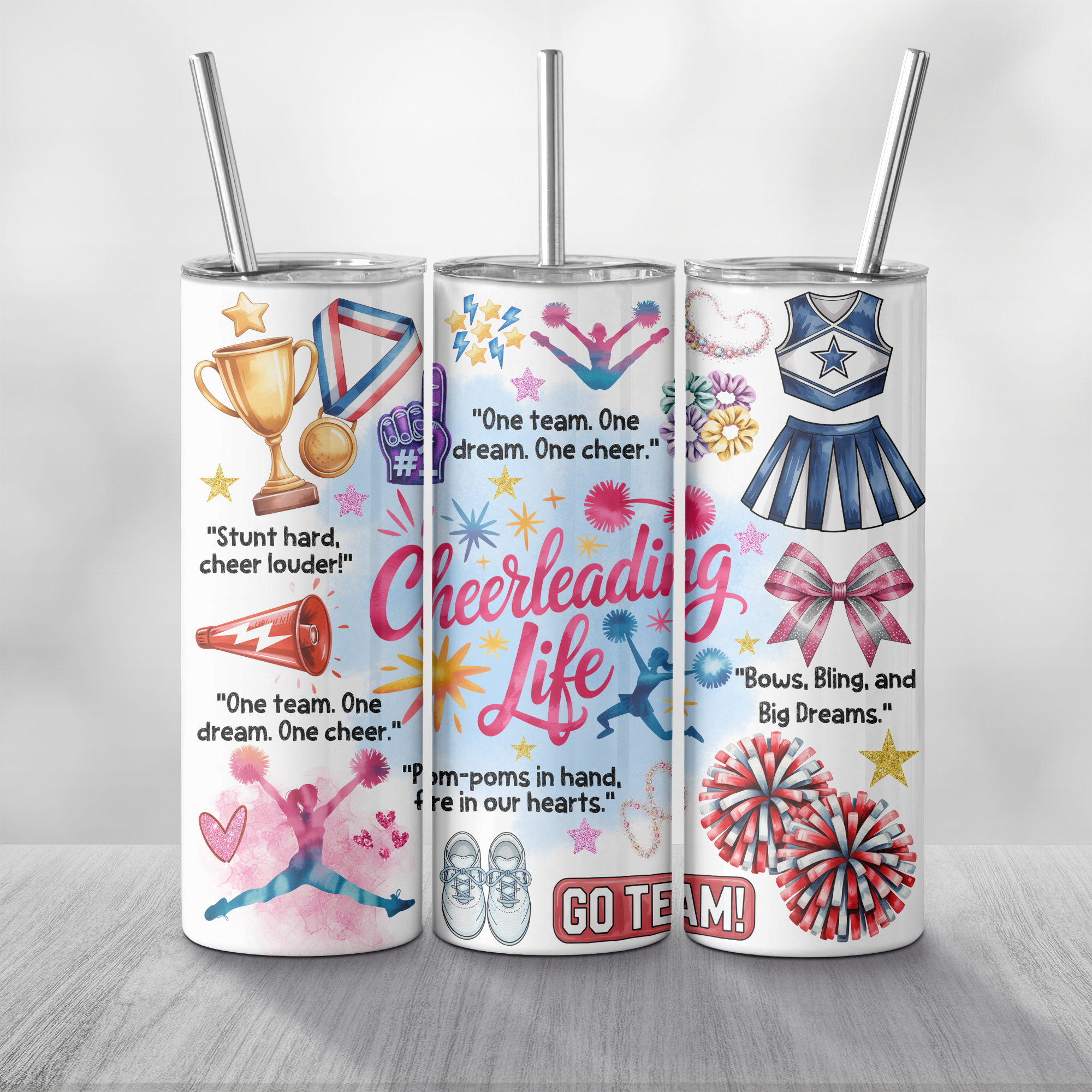 Cheerleading Life Tumbler Mockup