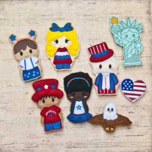 Independence Day Finger Puppet Set