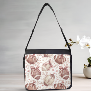 Floral Football Messenger Bag Mockup