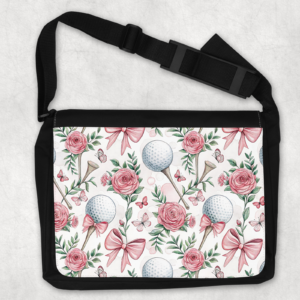 Floral Golf Messenger Bag Mockup