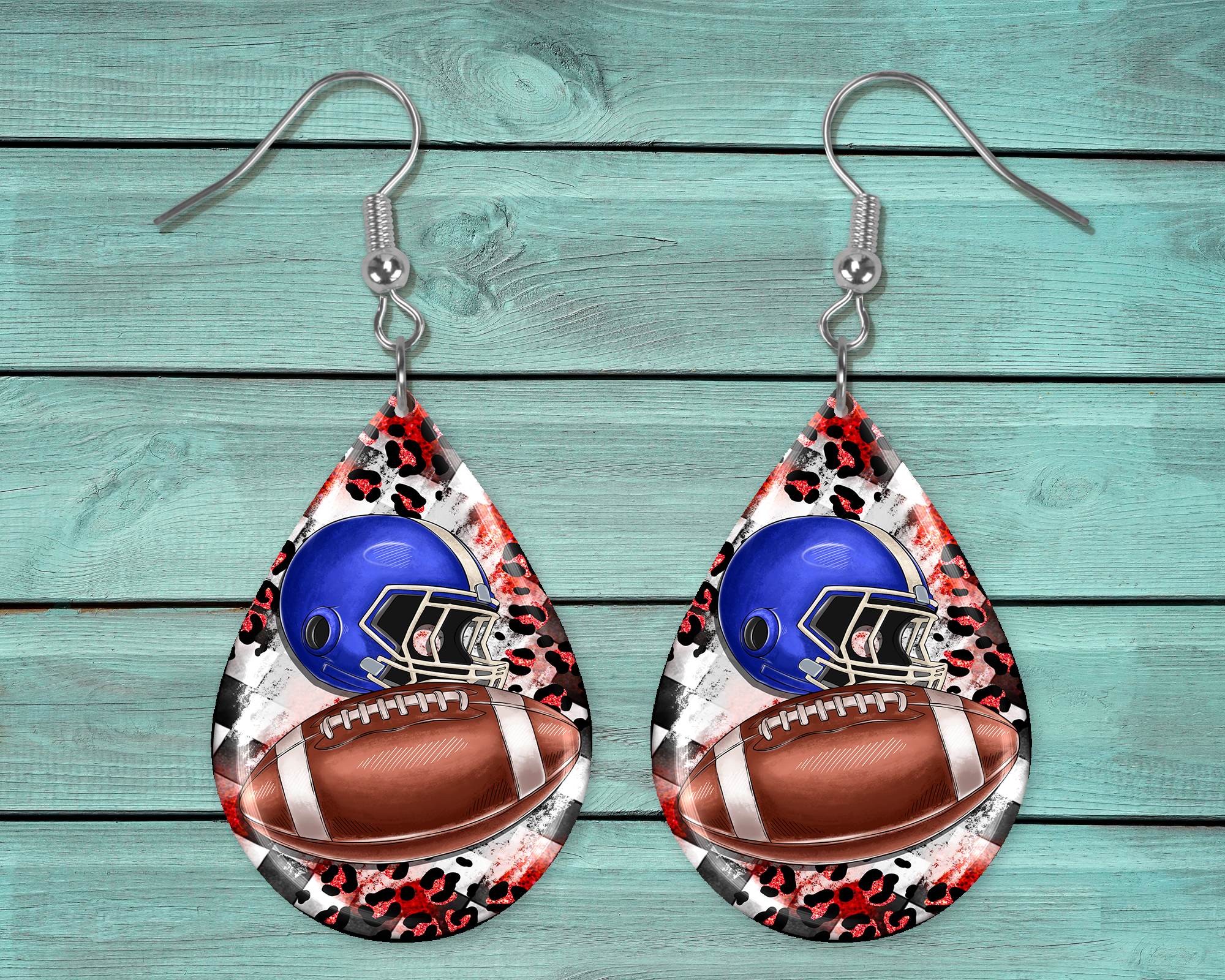 Football Earrings Mockup