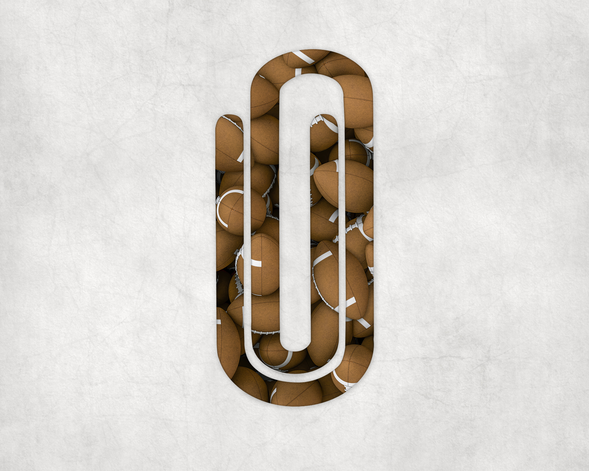 Footballs Jumbo Paperclip Mockup