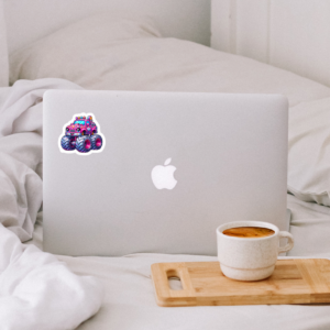 Glamoured Monster Truck Sticker Mockup
