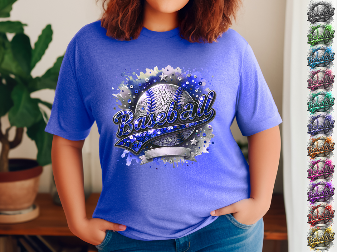 Glitzy Baseball Shirt Mockup
