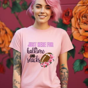 Only Here For Halftime & Snacks Shirt Mockup