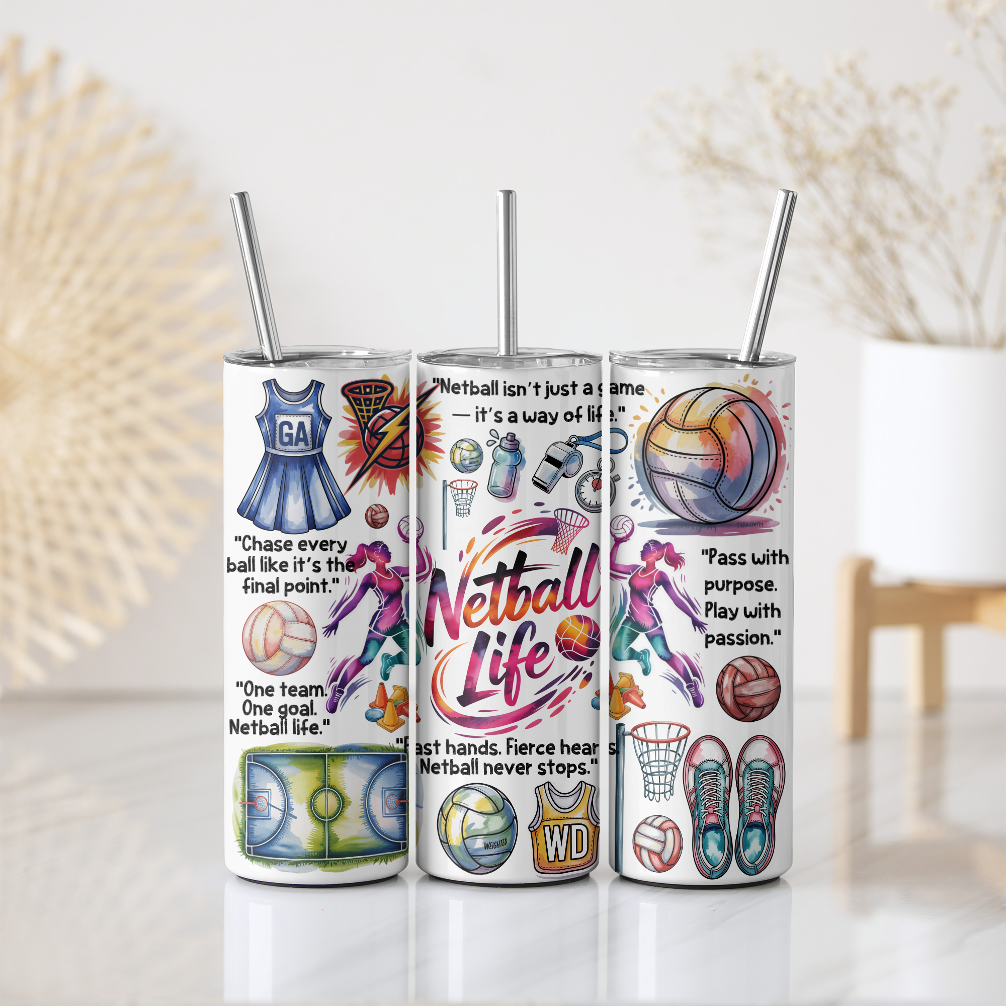 Netball Life Tumbler Mockup