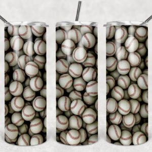 Baseballs Tumbler Mockup