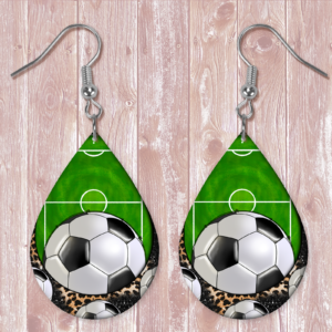 Soccer Field Earrings Mockup
