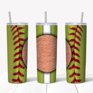 Softball Monogram Tumbler - dirt Mockup