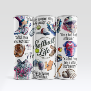 Softball Life Tumbler Mockup