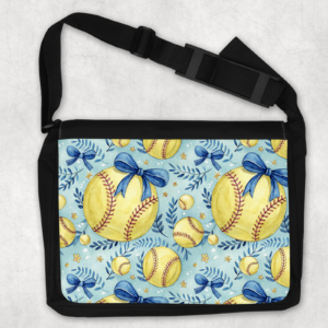 Softballs & Ribbons Messenger Bag Mockup