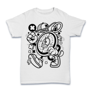 Cartoon Stopwatch Character Shirt Mockup
