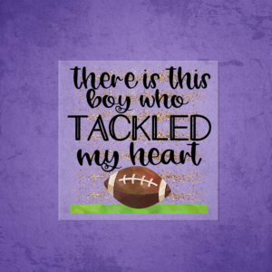 Tackled My Heart Heat Transfer Mockup