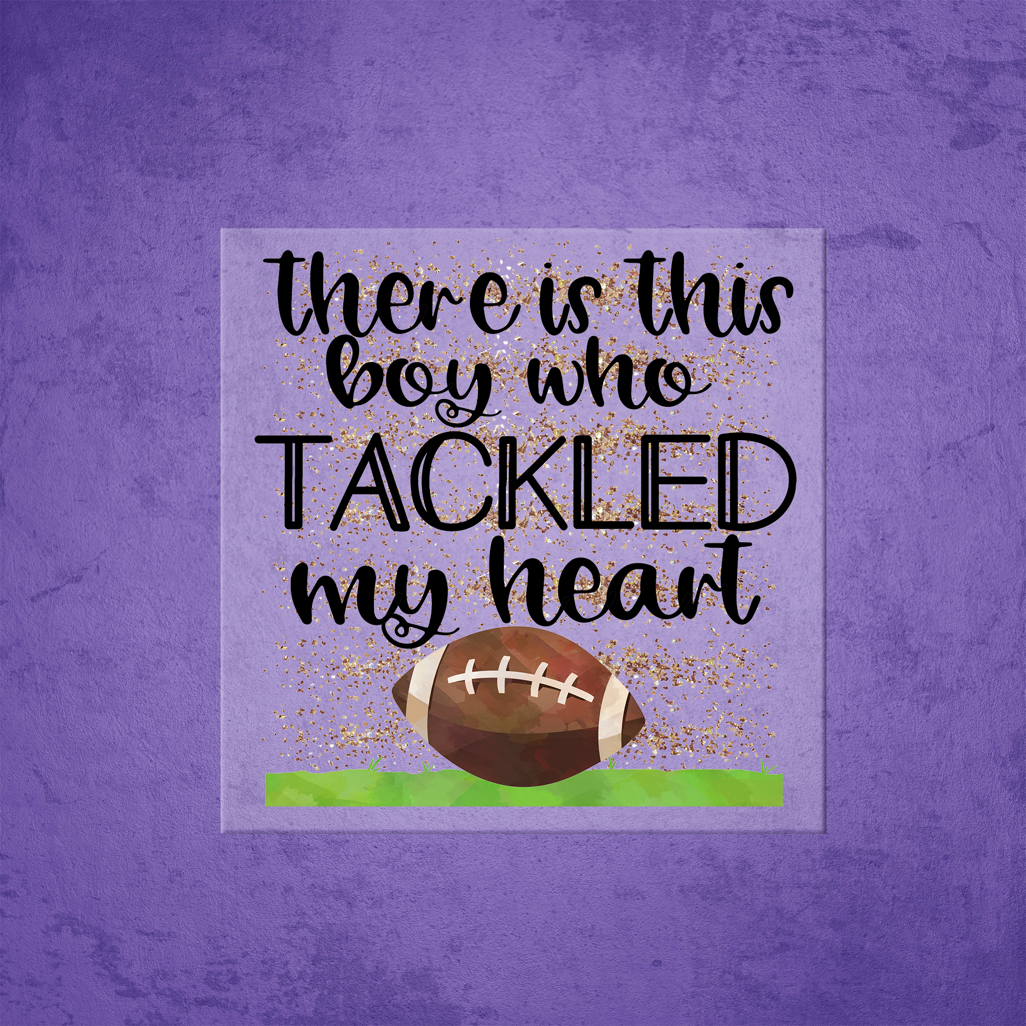 Tackled My Heart Heat Transfer Mockup