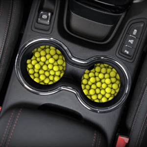 Tennis Balls Car Coasters Mockup
