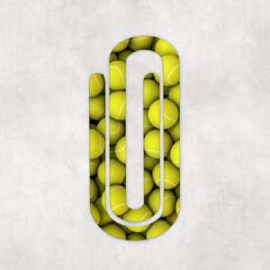 Tennis Balls Jumbo Paperclip Mockup