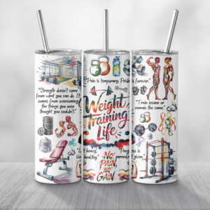 Weight Training Life Tumbler Mockup