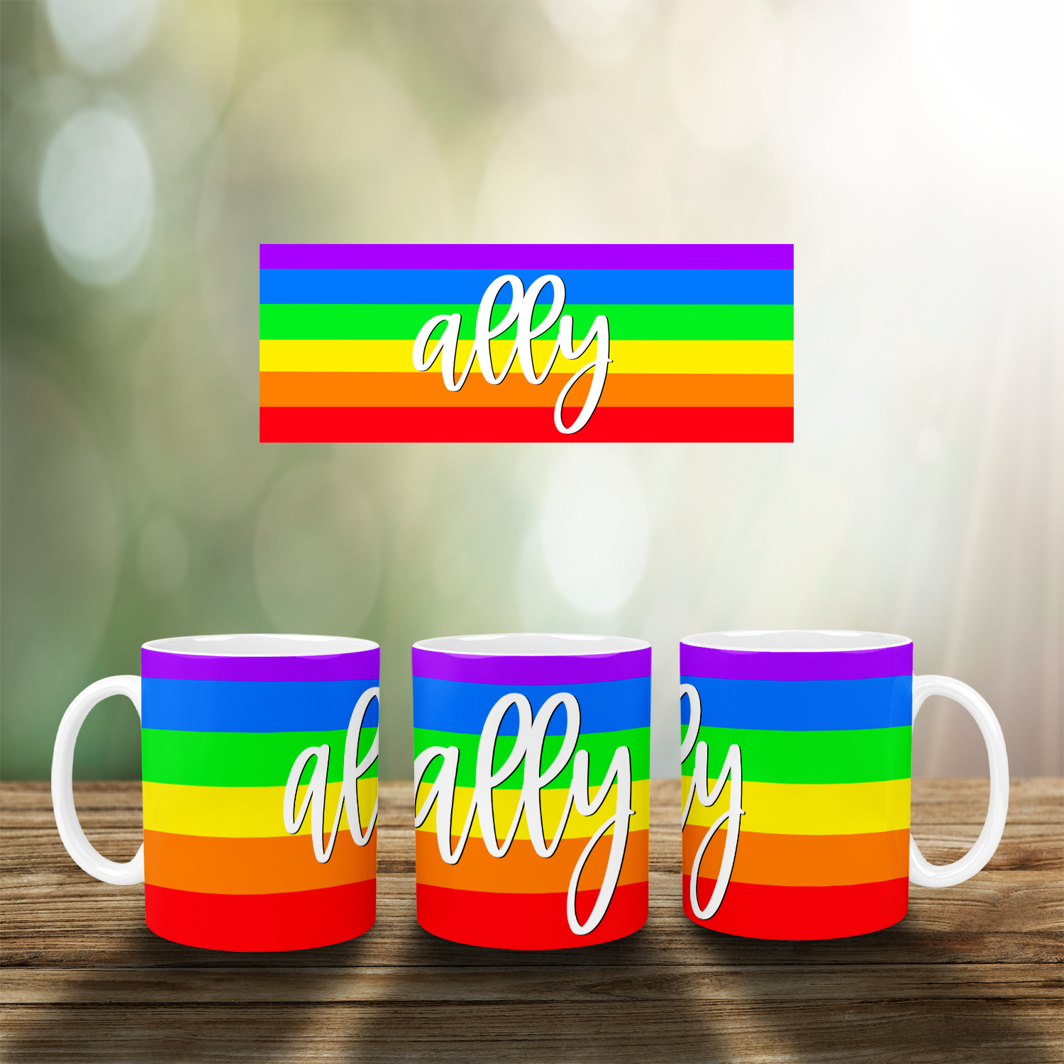 Ally Rainbow Mug Mockup