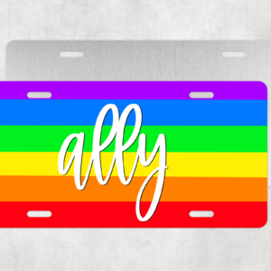 Ally License Plate Mockup