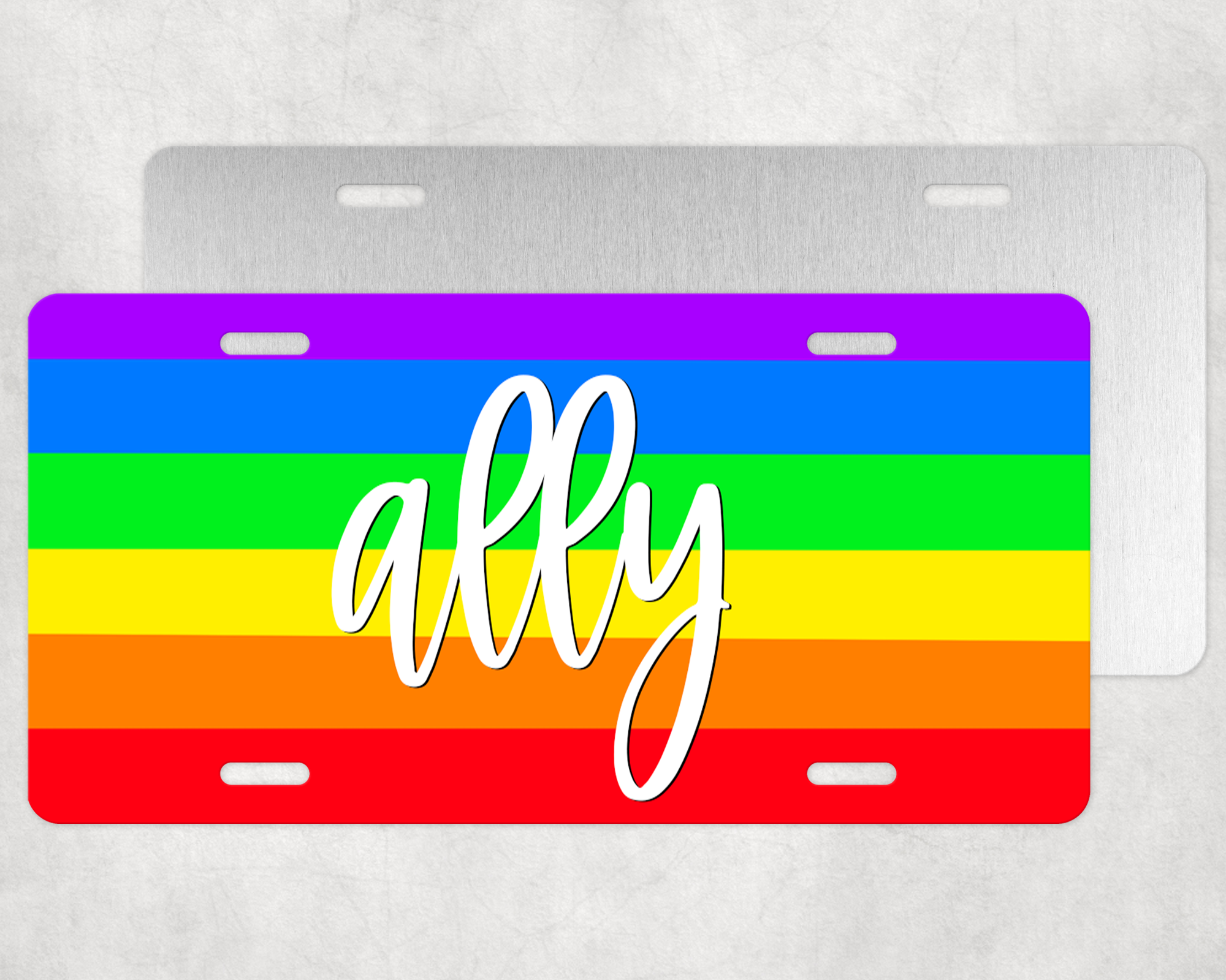 Ally License Plate Mockup