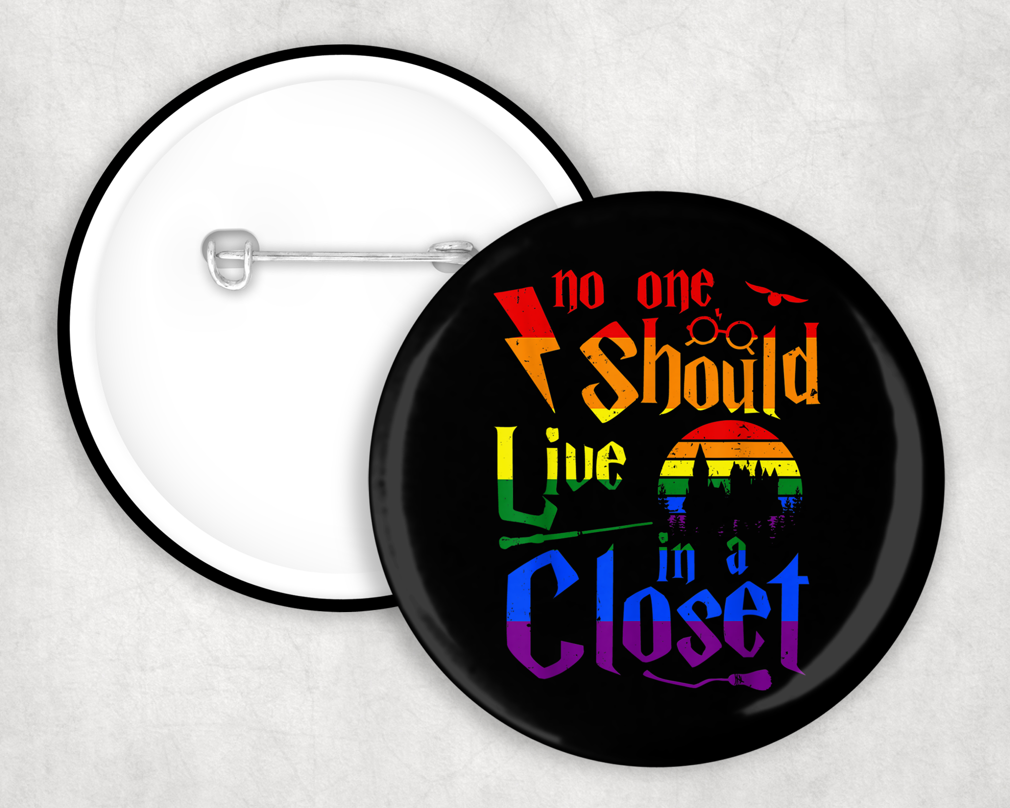 Shouldn't Live In The Closet Button