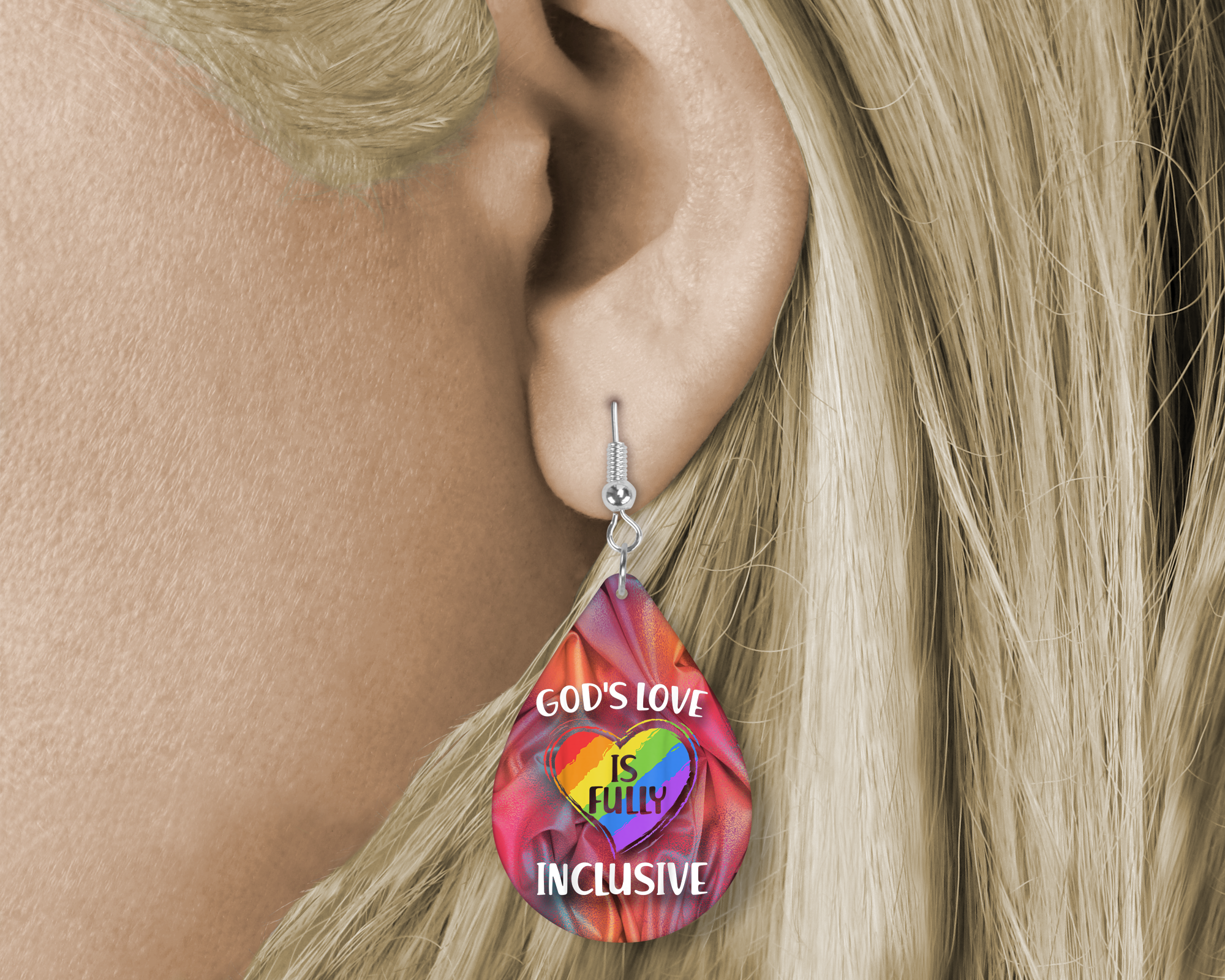 God's Love Earrings Mockup