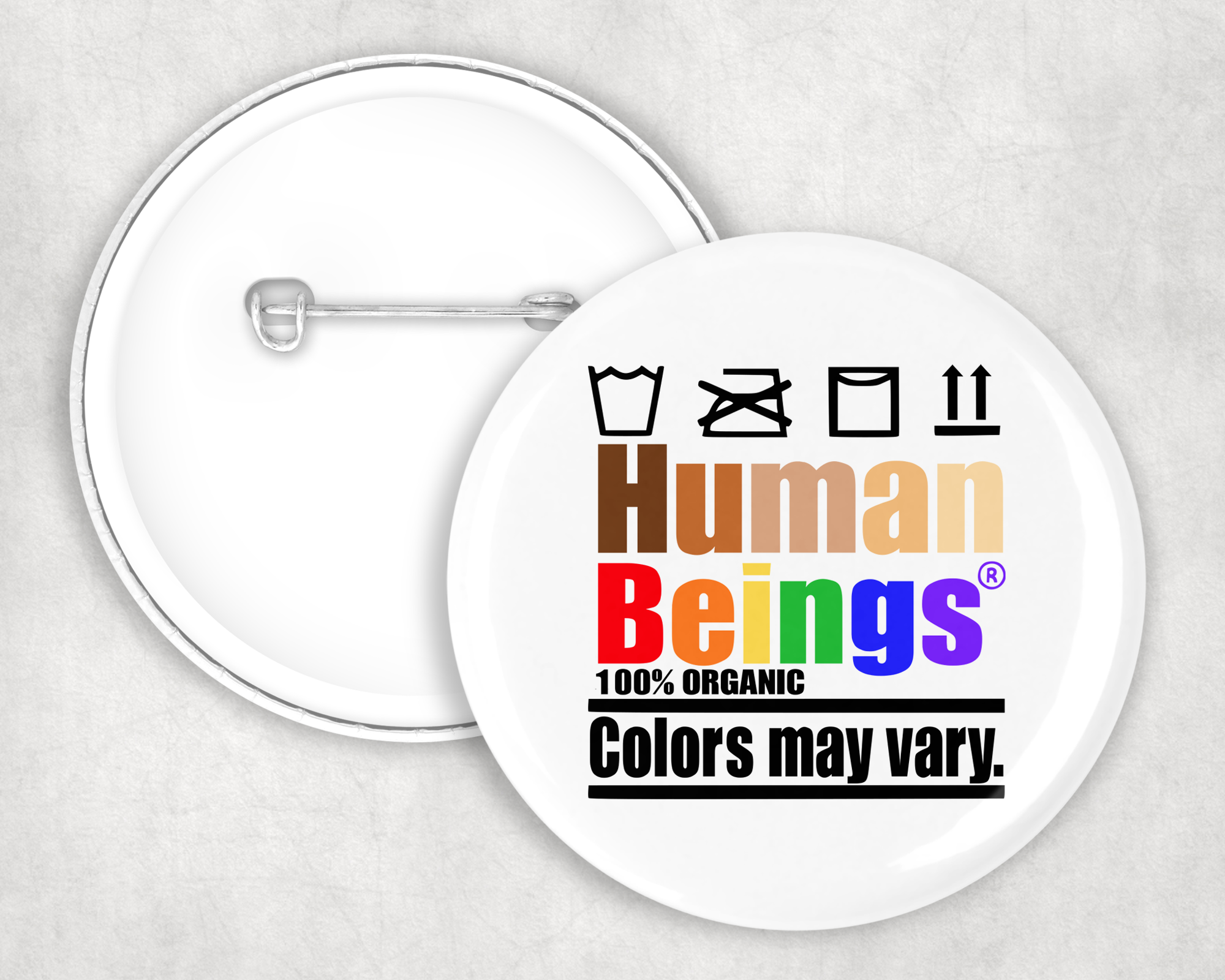 Human Beings Button Mockup