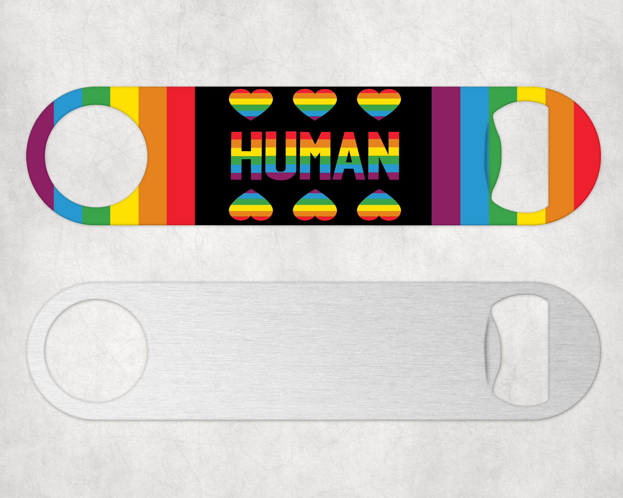 Rainbow Human Bottle Opener Mockup