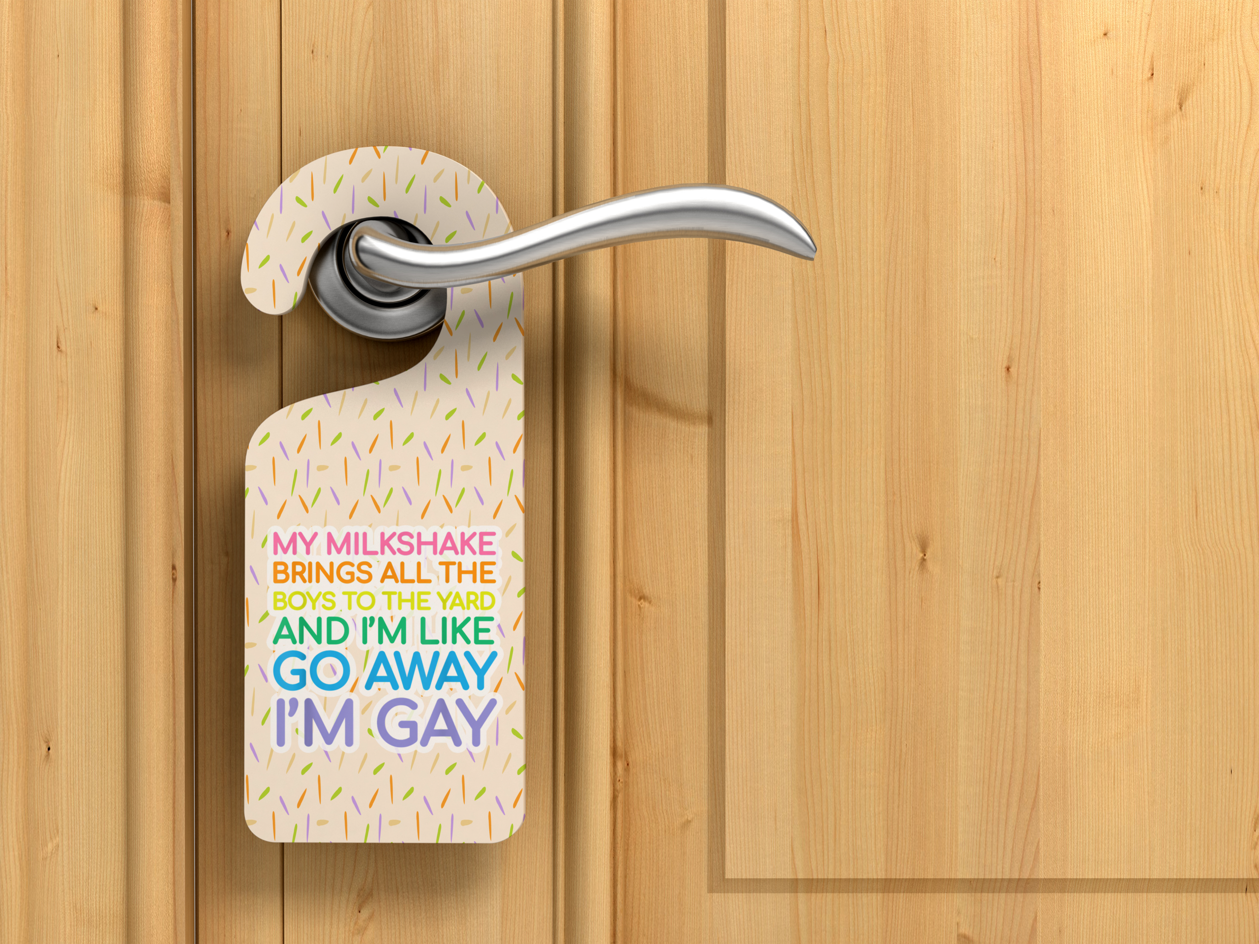 Go Away Door Hanger Mockup