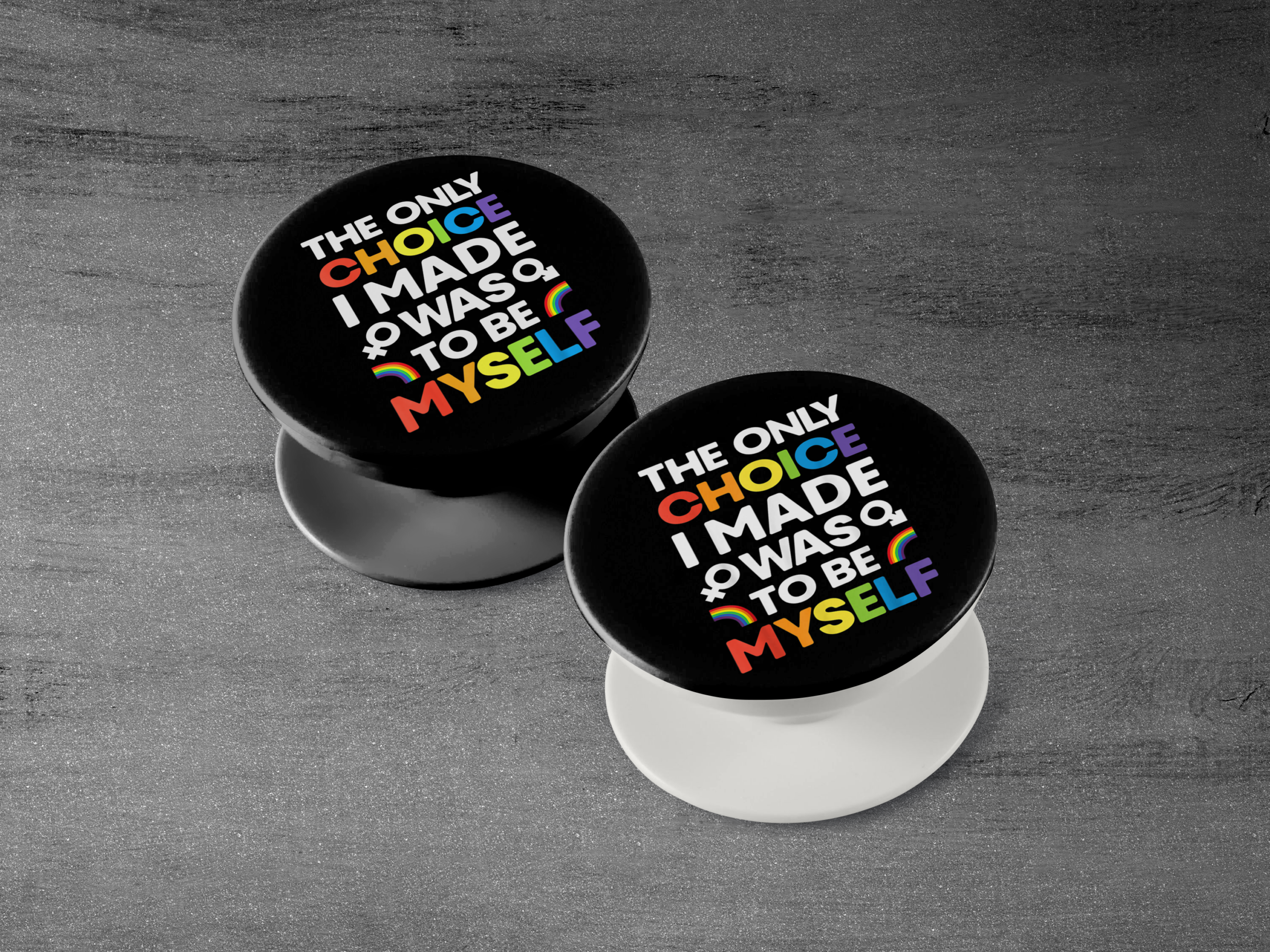 I Chose To Be Myself Phone Grip Mockup