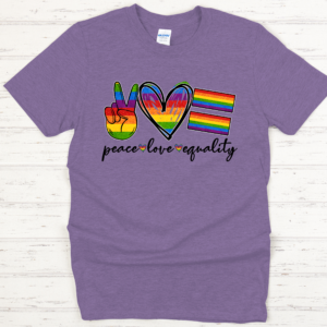 Love Peace Equality Shirt Mockup