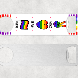 Peace Love Pride Bottle Opener Mockup